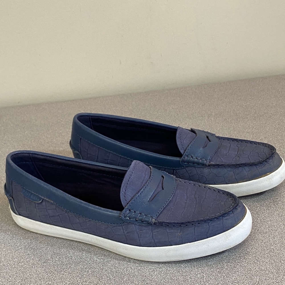 Cole Haan Marine Blue Slip-On Loafers